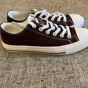 Worn a handful of times. Converse inspired brown sneakers.